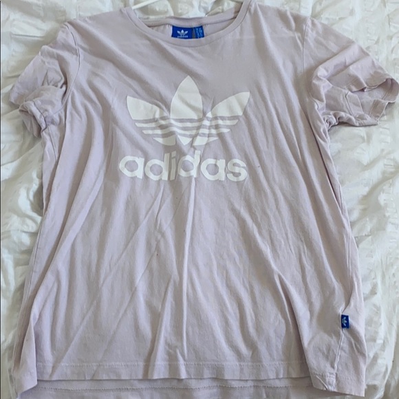 Light purple adidas logo T-shirt - Picture 1 of 2